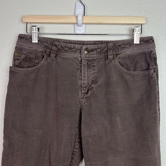 Garnet Hill Corduroy Pants Women Size 6 Brown Straight Leg Casual Everyday - Picture 2 of 10